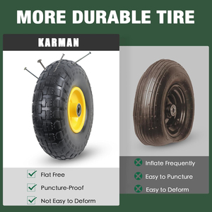 ล้อรถเข็นยางล้อและยางสำหรับเครื่องตัดหญ้าแบบแฮนด์ฟรี4.00-8ล้อและยาง FO - Product Image 2