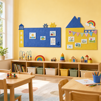 Tableau d'affichage mural en feutre couleur personnalisée sans cadre avec clous pour la maison et le bureau