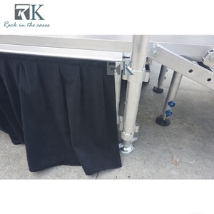 Plataforma de Escenario de Aluminio de Ensamblaje Rápido, Sistema de Escenario Completo con Faldones y Barandas de Protección - Product Image 4
