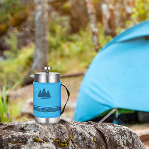 Cafetière à piston isotherme portable Tenrey 350ml 600ml 800ml en acier inoxydable pour camping et voyage, <span class=keywords><strong>sans</strong></span> poignée - Product Image 2