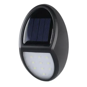 10 pz/lotto lampade da parete sensore 0.35W 40LM di sicurezza all'aperto solare led luci da parete calda per il cancello del parco all'aperto