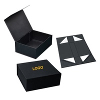 Boîtes cadeaux pliables en carton rigide recyclable avec logo personnalisé imprimé, ruban et fermeture magnétique, pour vêtements et chaussures, finition mate