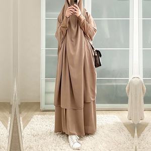 उच्च गुणवत्ता वाले इस्लेमिक कपड़ों की पोशाक स्कर्ट सेट गंध स्टॉक बेबी सामान कस्टम बाया दूबाई महिलाओं के लिए उच्च गुणवत्ता वाले हिजाब पोशाक - Product Image 2