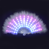 Ventilateur à plumes LED portable avec télécommande pour spectacles sur scène et lumières de danse - Vente chaude de Thanksgiving