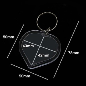 Qua biên giới chất lượng cao tùy chỉnh khuyến mãi trang trí Keychain trống khung ảnh đa hình dạng <span class=keywords><strong>Acrylic</strong></span> Móc chìa khóa - Product Image 4