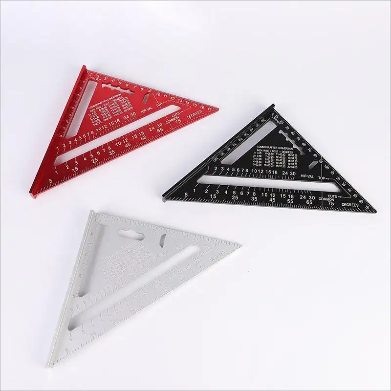 Engineering Multifunctional Adjustable Square Drawing 150mm-200mm Stainless Steel Metric Triangle Ruler