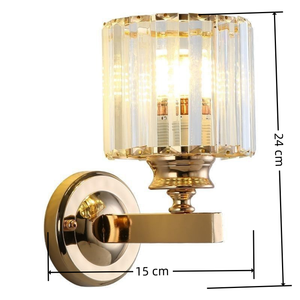 Lampada da Parete di Decorazione Moderna per Interni Applique da Muro Dorata con Cristalli a LED per Hotel Casa e Camera da Letto - Product Image 2