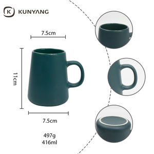 Taza <span class=keywords><strong>de</strong></span> Cerámica Cónica Mate Personalizada a <span class=keywords><strong>Precio</strong></span> <span class=keywords><strong>de</strong></span> Fábrica, Taza <span class=keywords><strong>de</strong></span> Café con Esmalte Interior en Contraste <span class=keywords><strong>de</strong></span> Dos Tonos Mate, Proveedor <span class=keywords><strong>de</strong></span> Cerámica - Product Image 3