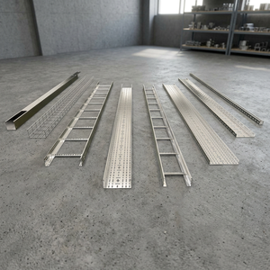 Cannelle porte-câbles en acier époxydée de type échelle, capacité 12 pièces, pour câblage industriel et de construction - Product Image 1