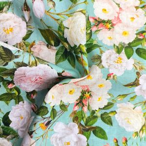 Tissu en lin <span class=keywords><strong>de</strong></span> rayonne 130 g/m² en gros, doux, uni, imprimé numérique floral personnalisé, tissé pour vêtements pour garçons, canapé <span class=keywords><strong>de</strong></span> <span class=keywords><strong>maison</strong></span> - Product Image 3