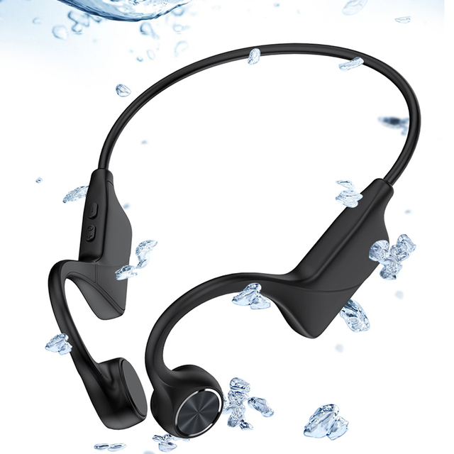 IPX6 Waterproof Swimming Headset Bone Conduction Headphones Sports Wireless Earbuds Stereo Bluetooth Bone Conduction Earphone