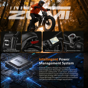 Vélo ZUMI V8 avec écran LCD 750W, cadre en acier haute résistance, stock US, UE, Brésil, vente en gros, fournisseur d'usine OEM ODM G01 G01 - Product Image 3
