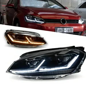 2013 2017 Golf 7 MK7 Phụ kiện tự động điều kiện mới Led Đèn Pha DRL tín hiệu máy chiếu ống kính 8000K cắm chơi xe phía trước - Product Image 1