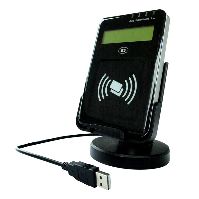 Multi Access Control NFC Smart Card Reader With LCD Display ACR1222L