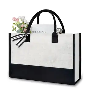 Hot Selling Custom Logo Canvas Bag Eco Friendly Hand Bags Ladies Luxury New Design Grocery Reusable Tote Shopping Jute Bags