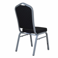 Vente en gros en usine chaise de banquet moderne et élégante empilable durable en tissu pour salle de réunion en aluminium pour hôtel pour réception de mariage