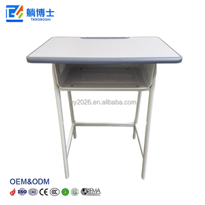 Escritorio Escolar Económico de Entrega Rápida, Muebles Escolares para Niños, Escritorio Individual Cómodo de Madera con Cajón y Ranura para Bolígrafos - Product Image 1