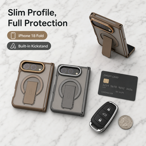 เคสโทรศัพท์แบบแม่เหล็กอเนกประสงค์สำหรับ iPhone 18 Fold 8 สี  ด้านหลังใส กรอบโลหะ ป้องกันบานพับ  บางเฉียบ - Product Image 5
