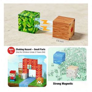TOYSRUNNER MC25129 Cubo Magnético de Habilidades Espaciales, Juguetes de Construcción STEM, Bloques de Aprendizaje Sensoriales de Plástico - Product Image 5