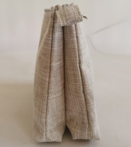 Sac cosmétique en chanvre naturel personnalisé, sac de toilette en tissu de coton, pochette à crayons écologique, pochette à fermeture éclair en toile de chanvre, sac à maquillage - Product Image 2