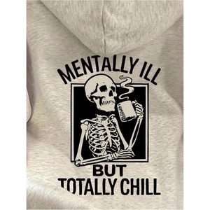 Women's <b>Skull</b> Graphic Hoodie Long Sleeve Hooded Sweatshirt Drawstring Pullover <b>Tops</b> Breathable Knitted Fabric - Product Image 5