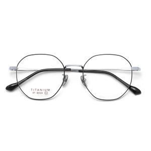 Monture de lunettes artistique rétro en titane pur 8g, ovale, monture complète, légère, unisexe, Danyang 8004 - Product Image 1