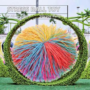 <span class=keywords><strong>NOLL</strong></span> Großhandel Werbe-Sensorik-Fidget-Spielzeug Bunter Silikon-Koosh-Ball Flauschige Jonglier- und Hüpfbälle Dehnbare Spielzeugbox 5-7 - Product Image 2