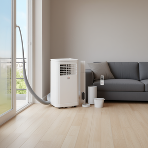 Aire acondicionado portátil HOMCOM de 8000 BTU solo con función de refrigeración y control remoto para habitaciones de 161 pies cuadrados - Product Image 2