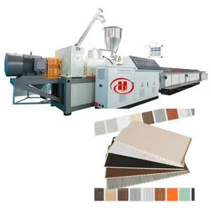 Hot sell PVC WPC wood fiber Wall panel profile making machine SJMS65/132 for interior renovation panels