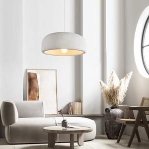 Lámpara Colgante de Microcemento Estilo Nórdico Wabi-Sabi, Lámpara de Mesa de Comedor de Diseño Creativo para Dormitorio, Sala de Estar, Barra de Bar - Product Image 4