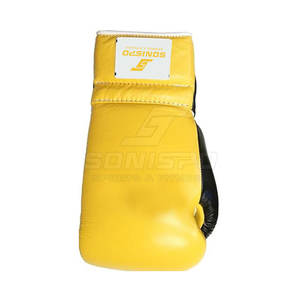 Gants de boxe professionnels avec logo personnalisé Gants à lacets résistants en cuir avec design personnalisé - Product Image 2