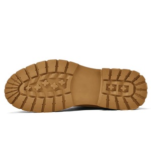 Bottes Jaunes Chaudes d'Hiver en Cuir Véritable, Doublées Peluche, Style Britannique Tendance, Chaussures de Travail Unisexe pour Hommes et Femmes, Grandes Tailles 49 50 51 - Product Image 4