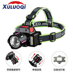 Linterna Frontal Rocky de 30W con Láser Blanco, Recargable por USB, con Zoom y Ángulo Ajustable, para Pesca, Minería y Actividades al Aire Libre - Product Image 1