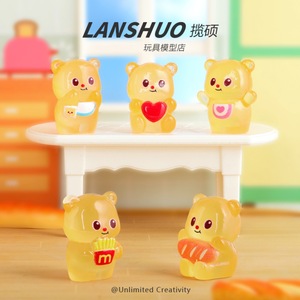 Mini <b>Cute</b> <b>Bear</b> Resin Ornament Animal Shape Desktop Car Decoration Wholesale Little <b>Bear</b> Pattern Plastic Resin Craft - Product Image 2
