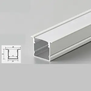 Alu Alloy 6063 Acessórios Extrusão Habitação Canal Difundido Capa Para parede guarda-roupa Iluminação Strip Led Perfis De Alumínio