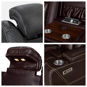 Juego <span class=keywords><strong>de</strong></span> sofá reclinable moderno directo <span class=keywords><strong>de</strong></span> fábrica <span class=keywords><strong>de</strong></span> gama alta, esquina seccional eléctrica, características <span class=keywords><strong>de</strong></span> <span class=keywords><strong>masaje</strong></span> extensible, muebles para el hogar, sofá 9114 - Product Image 5