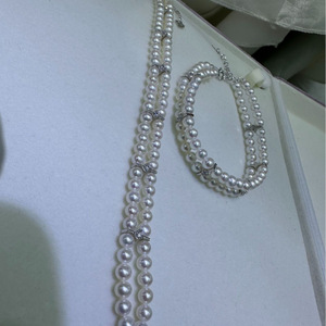 Nuevo Collar de Perlas de Agua Dulce con Hebilla Aurora de Doble Capa, 4-5 mm, Redondas, Impecables, Estilo Hepburn, Collares en Capas a la Moda - Product Image 4