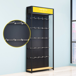 Estante de exhibición de cosméticos de alta calidad, estante de exhibición de madera y Metal de doble cara para tienda de regalos - Product Image 1
