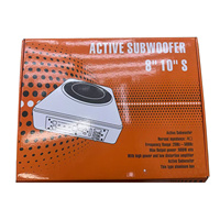 Subwoofer de voiture actif ultra-plat en aluminium AK-16S DC 12V à bobine simple de 10 pouces, 150W RMS, haut-parleur de siège fin, puissance maximale 800W