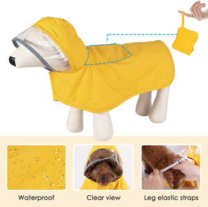 Impermeable para Perros y Gatos, Poncho con Tiras Reflectantes, Bolsillo de Almacenamiento, Ropa de Lluvia Ajustable para Mascotas, PU para Perros Pequeños/Medianos/Grandes - Product Image 2