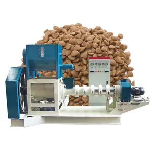 Tipo Seco Pet Food Puffing Machine Extrusora De Pellets De Alimentação Animal Fish Feed Pellet Machine