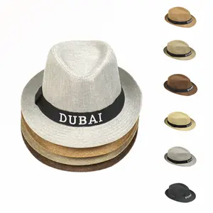 Оптовая продажа, бумажные шляпы Fedora, Лидер продаж, дышащие мужские пляжные соломенные шляпы