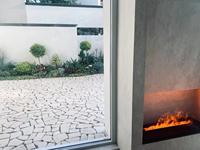 Cheminée électrique en acier à télécommande 3D, décorative, minimaliste moderne, économe en énergie, fabriquée par un fabricant professionnel