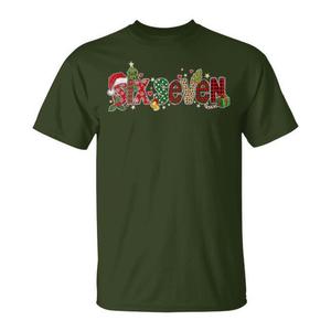 Camiseta de Enfermera con Diseño de Meme Navideño 'Six Seven', Estilo Coquette - Product Image 1