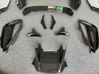 Body Kit Serat Karbon Kering OEM Facelift Upgrade Baru dengan Lip Depan, Diffuser Belakang, Side Skirt, Spoiler Wing untuk SF90