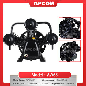 Tête de compresseur d'air à piston APCOM, modèle 3065 AW65, bloc de compression à mouvement alternatif robuste, tête de pompe de compresseur industriel - Product Image 5