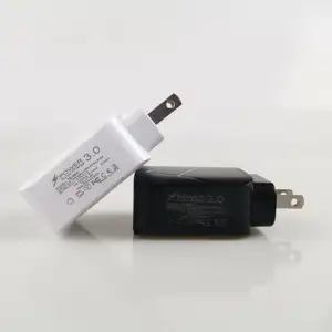 Charge rapide 28W Design spécial lumière Led double Ports 2.1A QC3.0 chargeur mural Mobile USB