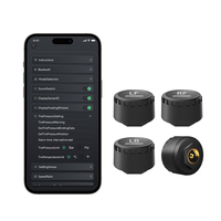 Système de surveillance de la pression des pneus de voiture Bluetooth 5.0 TPMS externe avec affichage de l'application téléphone