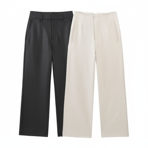 กางเกงวินเทจเอวสูงระบายอากาศด้านหลังมีซิปด้านหลังแฟชั่นใหม่ฤดูใบไม้ผลิ2023 - Product Image 1