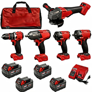 Ensemble d'outils de tournevis électrique 10-en-1 sur mesure avec <span class=keywords><strong>batterie</strong></span> au lithium 5Ah et chargeur, <span class=keywords><strong>outil</strong></span> multifonction, ensemble d'outils électriques pour la maison - Product Image 1